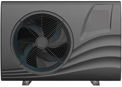 TRDEWR Riscaldatore for Piscina con Pompa di Calore Aria-Acqua for Riscaldamento E Raffreddamento con Inverter A Corrente Continua Riscaldamento Rapido(Black)