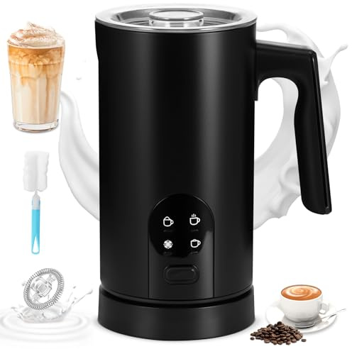 Electric Milk Frother, 4-in-1 Hot Chocolate Maker,Automatic Milk Steamer, 20.8oz/590ml Large Capacity Milk Heater, Silent Operation for Latte, Cappuccinos, Macchiato, Milk Warmer