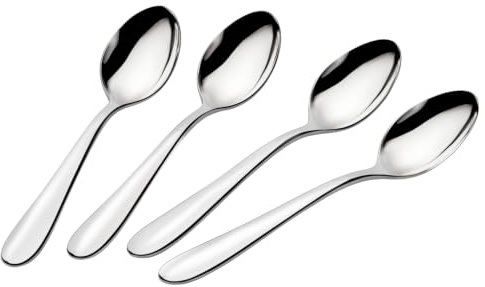 Lagostina Lavinia, Set 4 Cucchiaini da Caffè in Acciaio Inox 18/10, Design Senza Tempo, Resistenti ed Eleganti