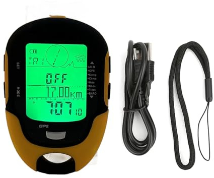 RiToEasysports GPS Elektronischer Höhenmesser Wasserdicht Im Freien Navigationshöhe Messgerät Temperatur -Erinnerung Kompass für Gehensklettern Camping, ABS -Material