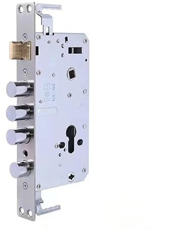 LOKLNEYK Schließzylinder, Fingerabdruck-Schlosskörper Edelstahl-Türschlossteil Messingriegel-Hardware Sicherheitstorschlossbeschläge(30 105 No Hook)