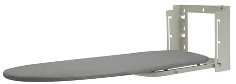 Tabla de planchar plegable de pared con 3 niveles de altura, superficie de planchado de 91 × 30 cm, tabla de planchar de acero al carbono que ahorra espacio con funda resistente al calor para el hogar