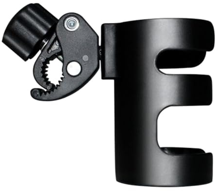 BRIGHTFUFU Portavasos para Cochecito Negro de PP, Soporte Seguro para Botellas, Fácil Instalación, Accesorio Práctico para Carrito de Ñiño