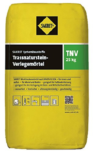 Sakret Trass-Naturstein-Verlegem rtel TNV 25kg 0-2mm Mittelgrau Trassm rtel