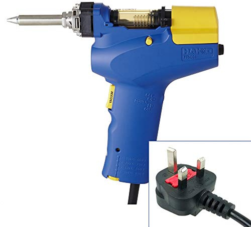 Hakko FR301 -22 Vacuum DeSoldering Pump Tool - Handheld Portable de soldering station gun with Carry Case 230V & UK Plug for electronics rework