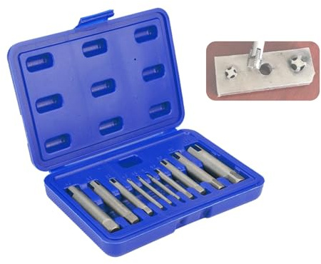 Extracteur de tarauds, extracteur de vis endommagées pour vis M4-M24, boulons, attaches(10 pièces)