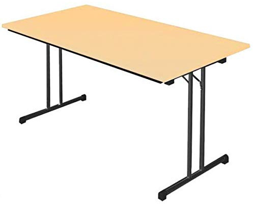Lüllmann Klapptisch 140 x 70 cm Schwarz/Ahorn-Dekor
