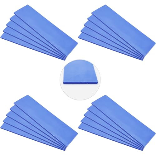 CTRICALVER Thermal Pad, épaisseurs Assorties 1.5 mm Pads en Silicone thermoconducteurs,Soft Safe Simple pour Le Refroidissement du processeur SSD (Bleu,20pcs)