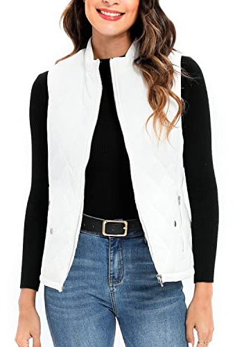 Xeoxarel White Vest for Women, XL