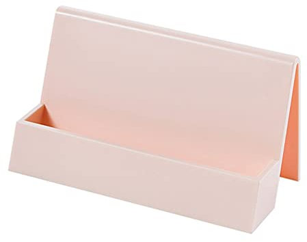 sararui Visitenkartenetui Visitenkarteninhaber-Kunststoff-Visitenkarten-Display-Halter-Visitenkarteninhaber für Schreibtisch-Tabletop-Visitenkarten-Rack für Büro Visitenkartenhalter (Color : Pink)