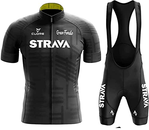 Fahrradtrikot Herren Fahrradbekleidung Set Radtrikot Kurzarmtrikot mit 9D Sitzpolster Rennrad Trikot Fahrradbekleidung Atmungsaktiv und Schnell Trockend (ON4,4XL)