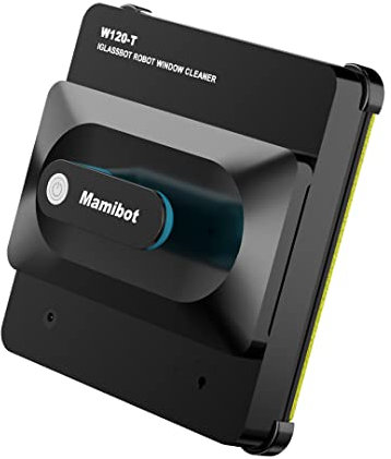 Mamibot W120T Robot de fenêtre [1 m² en moins de 3 min] Aspirateur de fenêtre automatique avec chiffons en microfibre Nettoyage flexible et sûr sur différentes surfaces Contrôle facile de