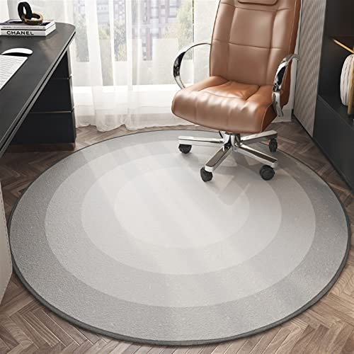 Heavyoff Runden Bürostuhlunterlage Bodenschutzmatte Bodenmatte Stuhlunterlage Kratzfest rutschfest für Hartböden Parkett Laminat Vinylboden und Fliesenboden, Grau 2, 80cm