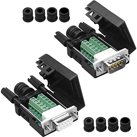 Harrisen DB9 Breakout Steckverbinder, 2 Stück, Stecker/Buchse