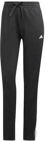 Adidas Women's Sereno Cut 3-Stripes Slim Tapered Pants, Black/White, Small