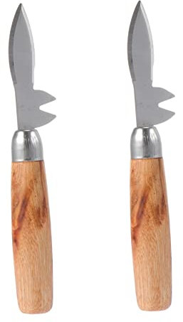 BESTonZON 2 Pièces Couteau À Huîtres Outils Pour La Maison Ouvre- En Acier Inoxydable Outil D'Écorçage Couteau À Huîtres Ouvre-Fruits De Mer À Écailler Les Huîtres