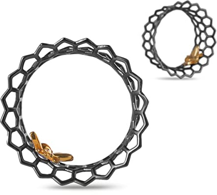 ERKUOO 2PCS Ohrmesser Doppelt ausgestellter Ohrtunnel Hohlmuster Plug Piercing Expander Fleisch Ohrring Stretcher Lappen Piercing Schmuck 6mm-25mm