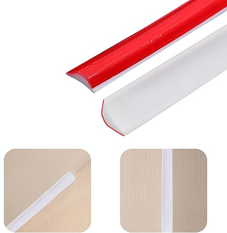 12m TPE Skirting Board Self Adhesive, Beading for Laminate Flooring, Caulk Strip Moulding Trim, Edging Strip Coving for Wall Ceiling Corner Decoration, Plastic White Quadrant Trim(12mm*9mm)