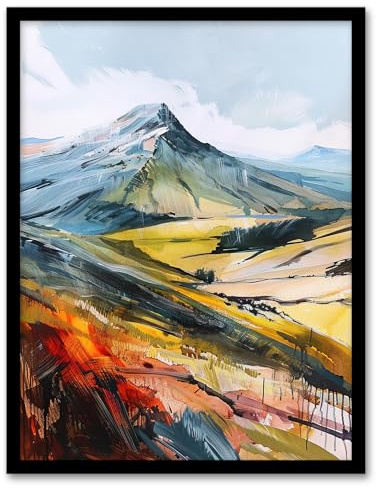 Artery8 Pen Y Fan Hiking Brecon Beacons Welsh Peak Living Room Art Print Framed Poster Wall Decor 12x16 inch