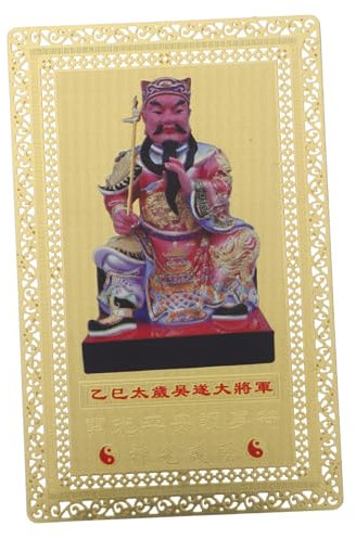 Parliky Feng Shui Glücksbringer Kupferkarte Taisui Schutzkarte Aus Messing Mit Feiner Gravur Für Wohlstand Erfolg Und Schutz Zum Chinesischen Neujahrsfest