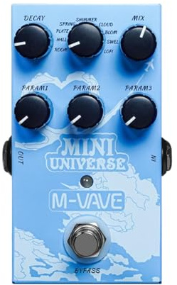 M-VAVE gitarr reverb pedal innovation unikt ljud 9 efterklangseffekter pedaler universum rent digital-MINI-UNIVERSE