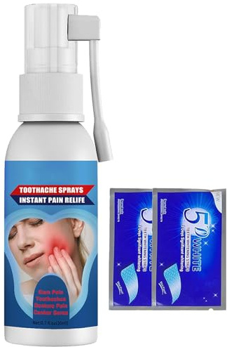 Alivia el Dolor de las Encías,Spray Bucal Gingival,Spray para el Cuidado de las Encías,Aerosol para el Cuidado Bucal Aliviar,Dolor Encías Dolor Spray,Spray Portátil De Dolor De Muelas,20ML