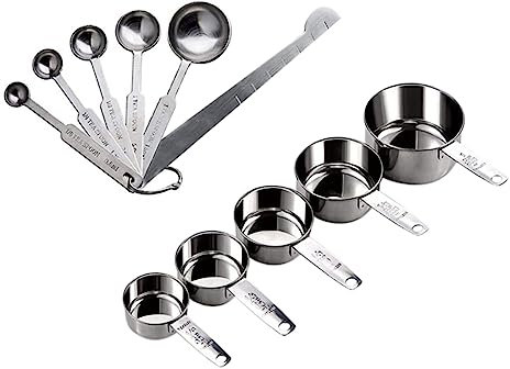 Cabilock Cucharas Medidoras Inoxidable De Tazas Medidoras y Cucharas De Medición Claras