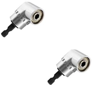 UKCOCO 2pezzi Cacciavite Elettrico Angolare Testa Piegante Per Trapano Estensione Per Angoli Stretti Compatibile Con Elettroutensili e Chiavi Doppia Facile Da Usare Materiale Resistente