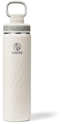 Takeya Sport 22 oz Triple-Insulated Stainless Steel Water Bottle, Spout Lid – Leakproof, Sweatproof, BPA-Free, Keeps Drinks Cold 36 Hrs, Hot 14 Hrs – Alpine