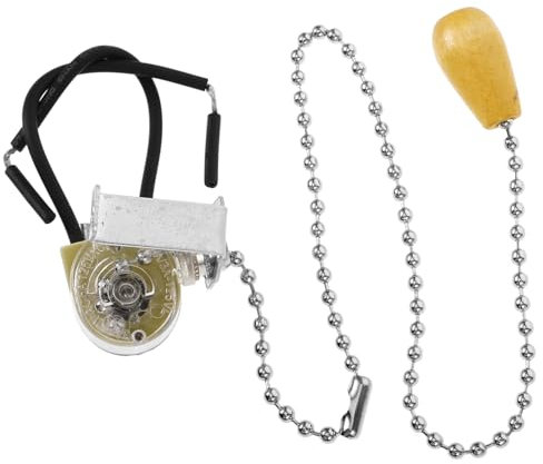 Vaguelly Interrupteur à Tirette Pour Lampe De Plafond Fonctionnel Et Robuste Commutateur à Chaîne Pour Éclairage Intérieur Adapté Aux Comme Salle De Bain Et Bureau