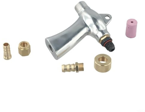WIIYENA Kit d'outils de sablage en alliage d'aluminium avec buses en céramique pour enlever la rouille du verre et du métal, pulvérisation de polissage professionnelle (B)