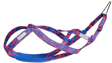 ZWCSHUU Hundelaufgeschirr Sporttraining Skijöring Geschwindigkeitstraining Zuggeschirr for Hunde Huskygeschirr Schlittengeschirr Hunde Zuggeschirr X Back(Rose Red XL)