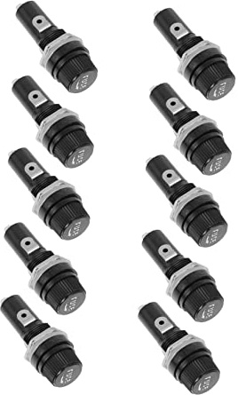 Cabilock 10Pezzi Portafusibili con Protezioni per Tubo Alloggiamento Resistente Calore per Elettrici Compatibile con Auto e Attrezzature Elettriche