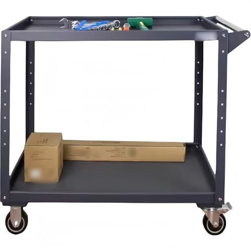 Rollwagen, Werkzeugwagen auf Rädern, 3-stöckiger Rollwagen, Werkstatt, DIY-Aufbewahrungswagen, für Garage, Lager, Büro, robuster Stahl, mobiler Aufbewahrungswagen