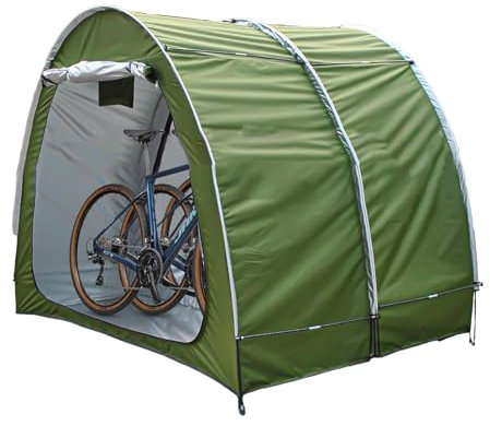 Fxiaobin 2 PCS Box Biciclette può Essere Giuntato Box Biciclette con Doppie Porte per 2-5 Biciclette Tende da Esterno Box Moto per Esterno,Green