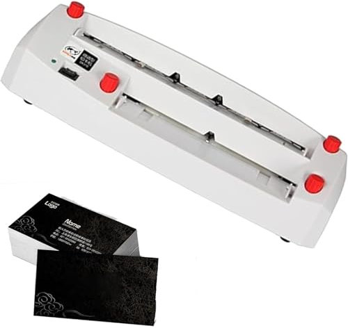 Business Card Cutter Automatic Binding Machine Auto Feeding Electric Card Cutter Adjustable Name Card Slitter for 3.5 x2 Card