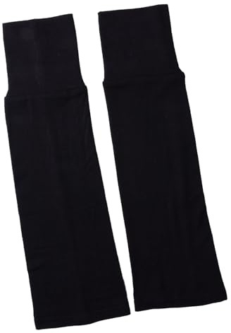 NVOQILIN Lange fingerlose Handschuhe aus weicher Baumwolle, dehnbare Armstulpen für Damen, für den täglichen Gebrauch, mit Sonnenschutz und verschiedenen Aktivitäten, Outdoor-Armstulpen, Schwarz , One