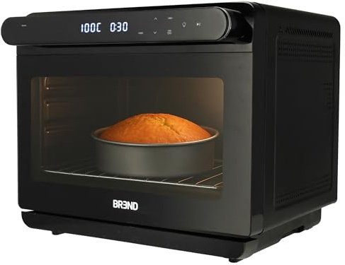 BREND BR-2234 Friteuse à Air Chaud XXL Combinée Four Vapeur – Four Indépendant 24 L avec Écran Tactile – Fonction Autonettoyante – Minuterie – Tournebroche – Accessoires Inclus