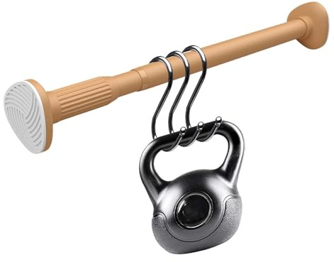 Générique Tringle à Rideau Extensible 40-55 110-190 210-300 360-450cm, Barre de Tension Réglable Antidérapante pour salle de bain, cuisine, jardin, Barre de Rideau sans Percage(Jaune,410-500cm)