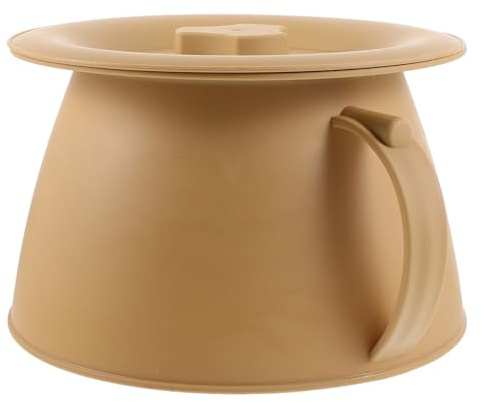 MOLUCKFU Pot de Chambre Portable Couvercle 22X22X5.3 Pouces Seau à Urine Stable Antidérapant pour Adultes et Personnes Âgées Usage Domestique