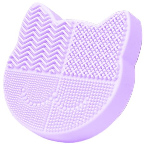 Pulizia per pennelli da trucco – silicone con supporto di asciugatura per strumenti di bellezza, dischi di lavaggio pennelli trucco portatili – per houppette in polvere per casa, soggiorno, viaggi
