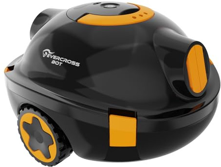 (Nuovo 2026) EVERCROSS BOT Robot Limpiafondos Piscina sin Cable - 100 Min Autonomía, Limpiador Automático de Fondo, Doble Motor 40W para Piscinas hasta 120㎡, Filtro 180μm, Depósito 3L, IPX8 (Negro)