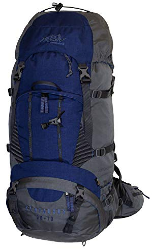 Tashev Outdoors Kentaurus Trekkingrucksack Wanderrucksack Damen Herren Backpacker Rucksack groß 60l Plus 10l (Hergestellt in EU) (Dunkelblau)
