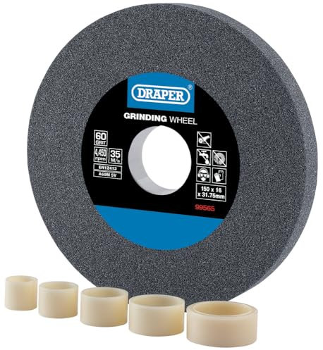 Draper 99565 - Mola da banco in ossido di alluminio, 60 g, 150 x 16 mm