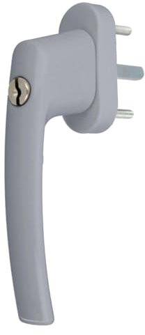 Aluminium Fenstergriff Nevada abschließbar, Farbe:Silber F1, Stiftlänge:40mm