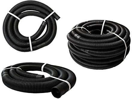 PoolSun Poolschlauch 38mm schwarz Schwimmbadschlauch (12 Meter)
