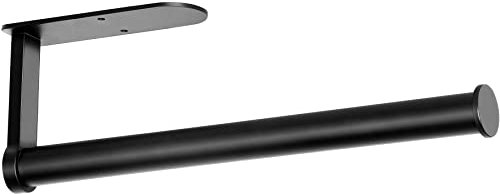 Schwarzer Küchenrollenhalter Ohne Bohren, OBODING, Selbstklebender Papierhandtuchhalter an der Wand Montiert für Küche und Badezimmer (Schwarz)