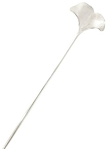 Bastoncini Per Capelli D'Argento A Forma Di Foglia Di Ginkgo Bacchette Per Capelli Forcine Per Capelli Vintage Stick Bacchette Classiche Cinesi Accessori Per Capelli,Adatto Per Capelli Spessi Da Donna