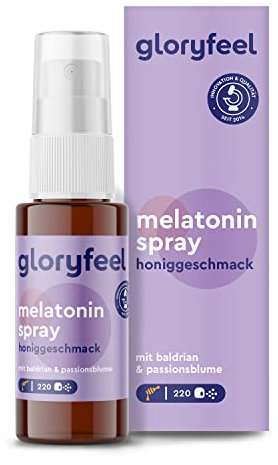 Melatonin Spray Honig - Premium: 5-fach höher dosiert* für 220 Tage + Passionsblume, Baldrian, Melisse, Lavendel, Vitamin B6 & B1 - ohne Alkohol, Zuckerfrei und Vegan