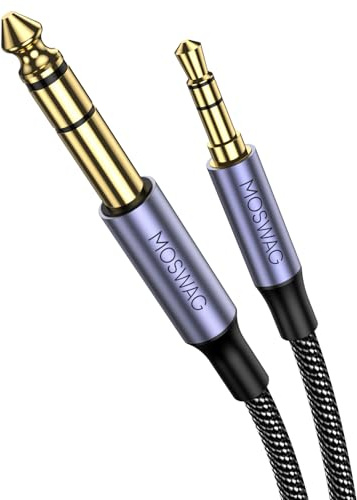 MOSWAG Cavo Jack 3.5 to Jack 6.3 TRS in Nylon Intrecciato 5M